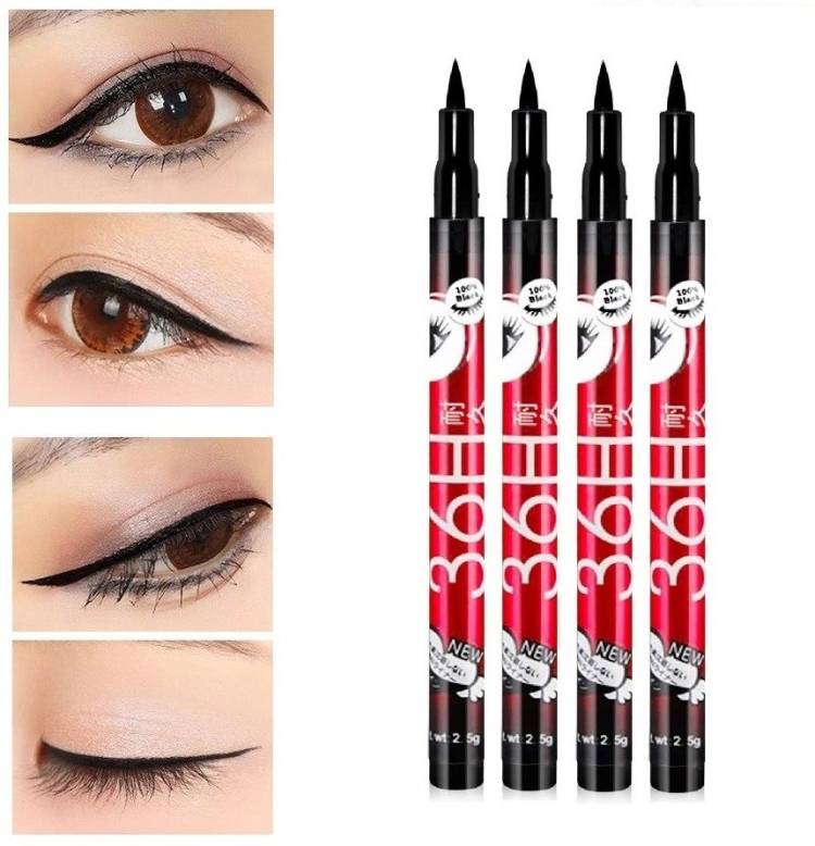 teayason Insta Beauty Water & Smudge Proof 36 Hour Long Lasting Liquid EyeLiner Pack of 4 10 g Price in India