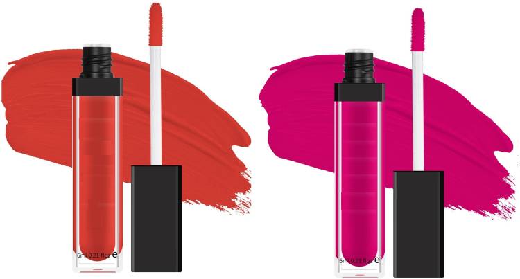 Facejewel Ultra Smooth Matte Liquid Lipstick Orange & Pink Price in India
