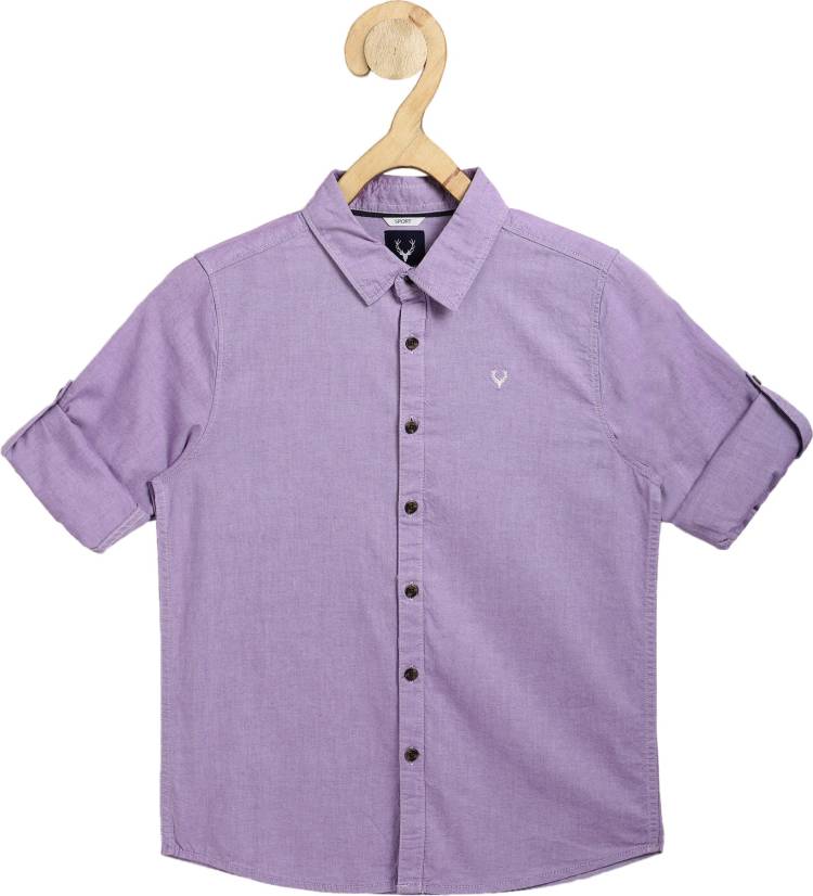 Boys Regular Fit Solid Casual Shirt Price in India