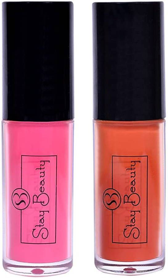 Stay Beauty Lush Matte Long Lasting No Transfer Liquid Lip Color Lipgloss Lipstick Pack of 2 Price in India