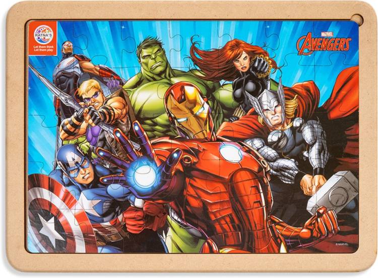 RATNA'S Marvel Avengers Wooden jigsaw puzzle (35 Pieces) (2547)