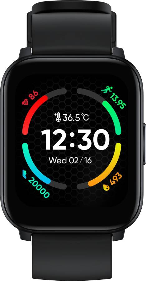 realme TechLife Watch S100 1.69 HD Display with Temperature Sensor Smartwatch Price in India