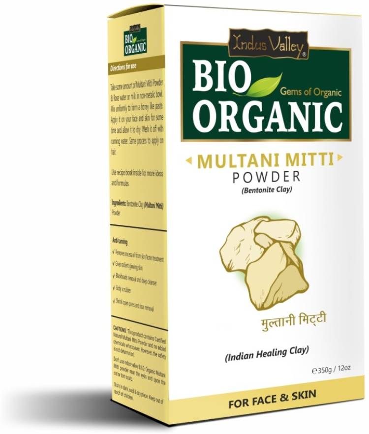 Indus Valley 100% Pure Natural & Organic Multani Mitti Powder For Skin & Hair Care Price in India