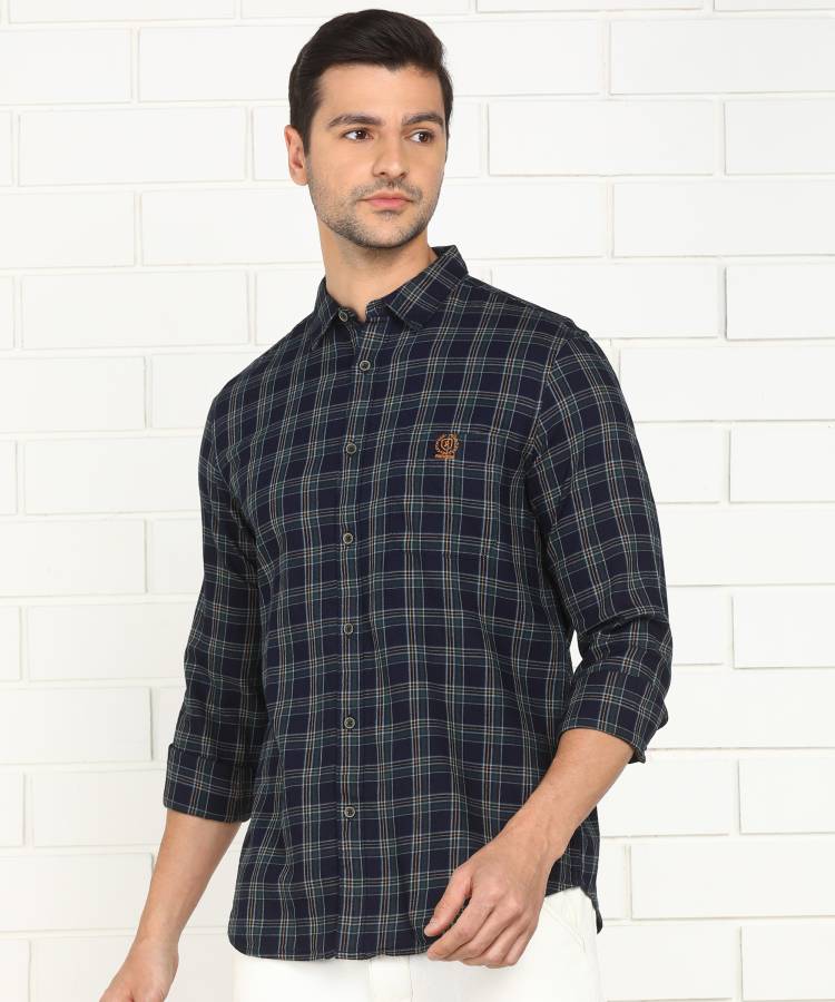 Men Regular Fit Checkered Casual Shirt Price in India