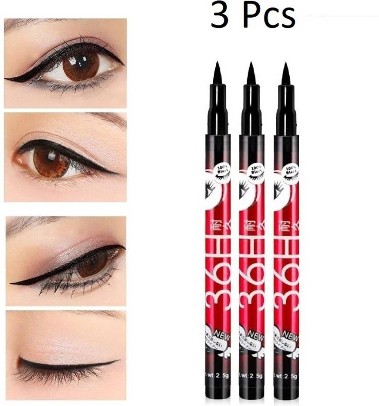 NYN HUDA Insta Beauty Water & Smudge Proof 36 Hour Long Lasting Liquid EyeLiner Pack of 3 7.5 g Price in India