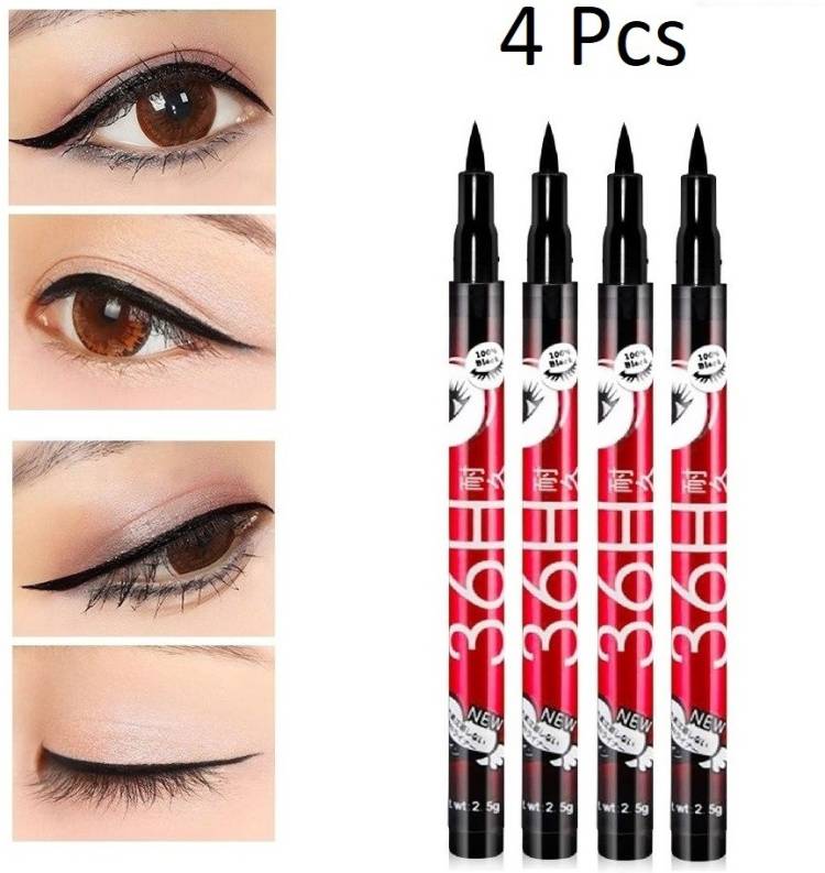 NYN HUDA Insta Beauty Water & Smudge Proof 36 Hour Long Lasting Liquid EyeLiner Pack of 4 10 g Price in India