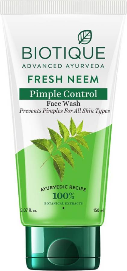 BIOTIQUE Fresh Neem Pimple Control  150ml Face Wash Price in India