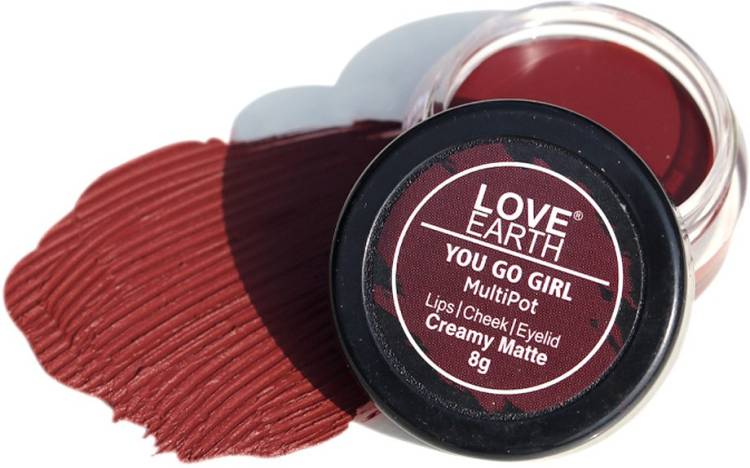 LOVE EARTH You Go Girl Lip And Cheek Tint With Vitamin E For Lips, Eyelids & Cheeks(Wine) Lip Stain Price in India