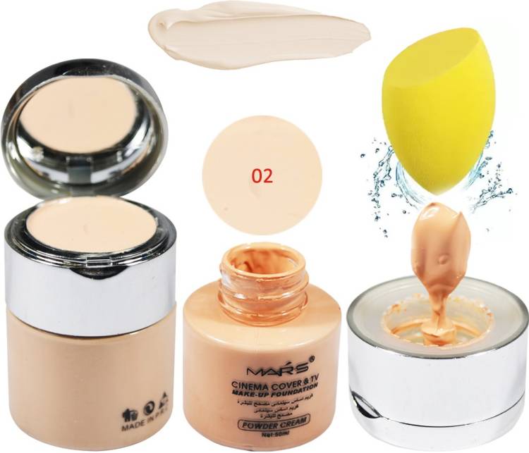 MARS Cinema Cover & TV Make-up Foundation with Wonder Professional Makeup Sponge Foundation Price in India