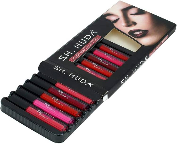 Sh.Huda Beauty longlasting smudgeproof lipstick , non transfer me girl set of 12 lipsticks Price in India