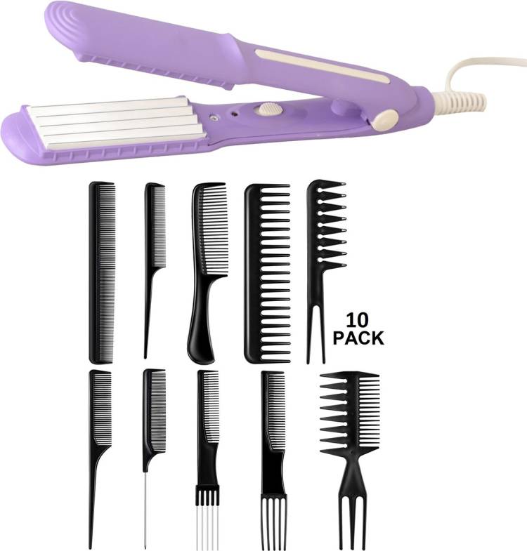 s2s Combo of Mini Crimping Machine and 10 Hair Comb Electric Hair Styler Price in India