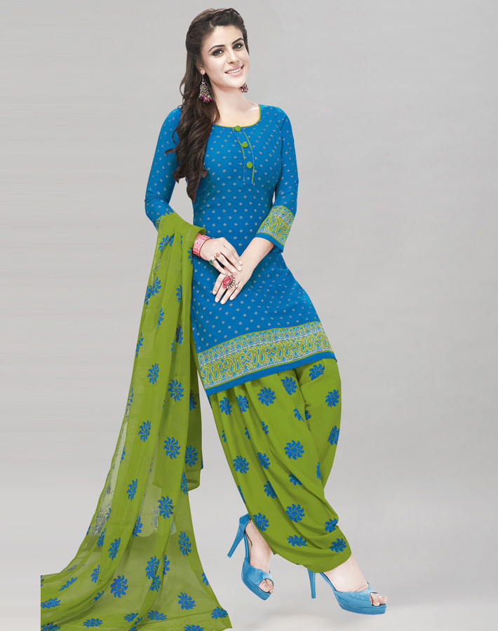Unstitched Crepe Salwar Suit Material 