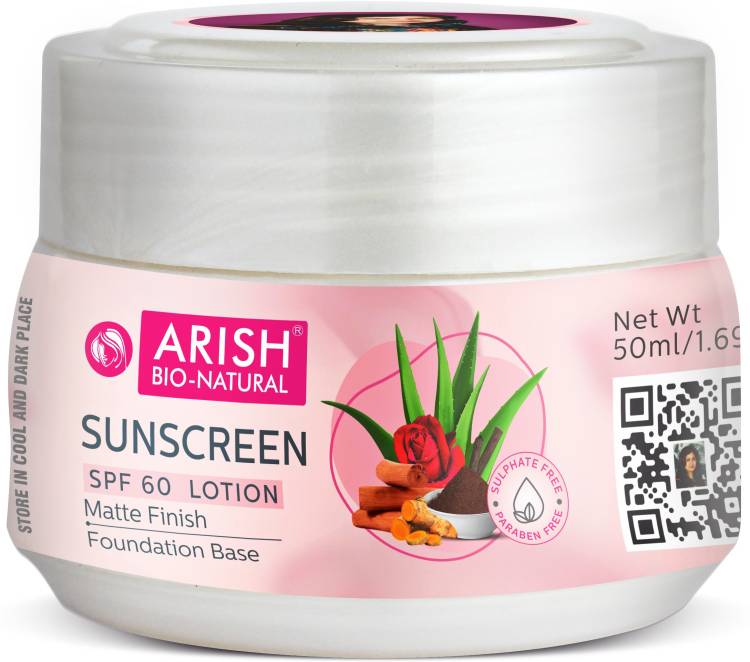 ARISH BIO-NATURAL Sunscreen spf60 lotion - SPF 60 Price in India