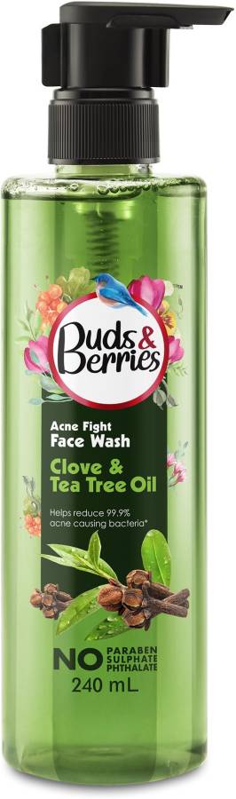 Buds & Berries Clove-Teatree Oil Acne Fight  | Acne Prone Skin Face Wash Price in India