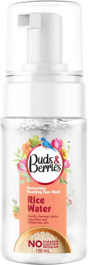 Buds & Berries Moisturizing Rice Water Foaming  Face Wash Price in India