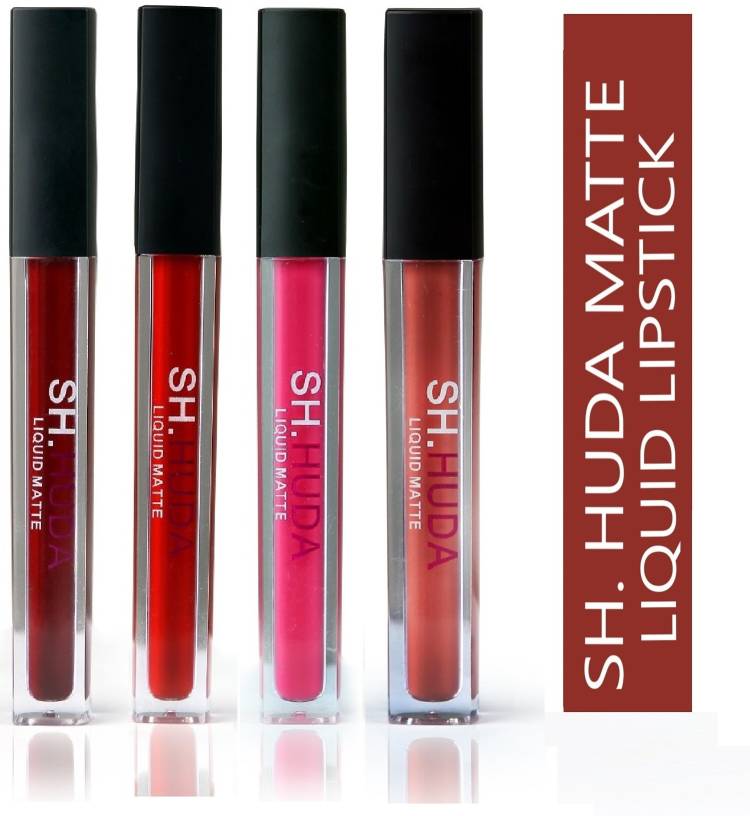 Sh.Huda Beauty Kiss Proof Non Transfer Smudge Proof Liquid Matte Lipstick For Girls Price in India