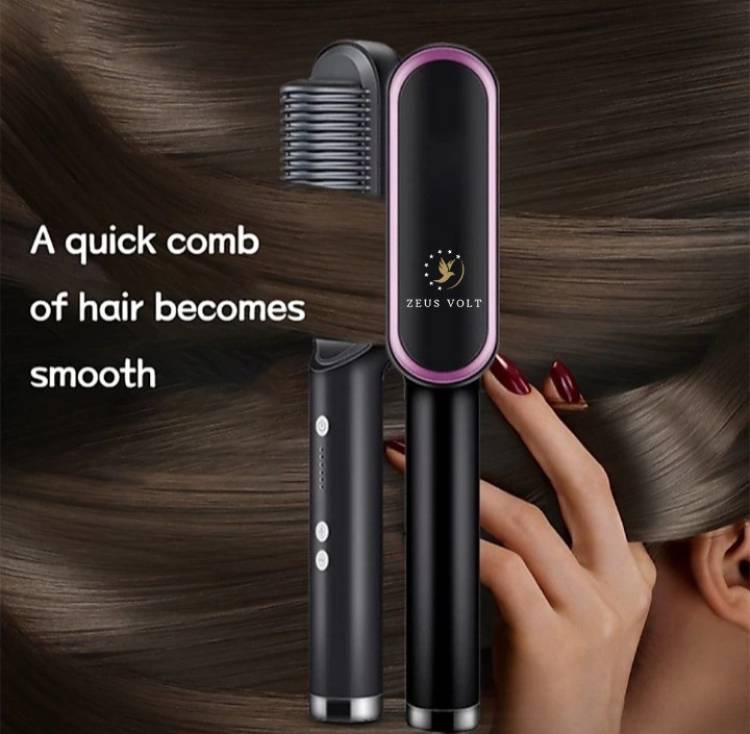 Zeus Volt Hair Straightener Brush Hair Curler Brush Ceramic Hair Curler Brush Hair Comb Hair Straightener Hair Straightener Brush Price in India