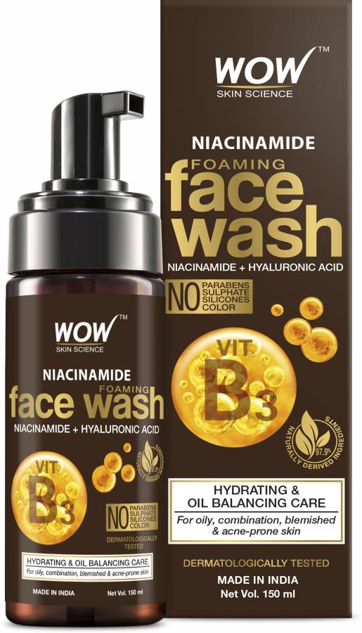 WOW SKIN SCIENCE Niacinamide Foaming  For Blemishes, Oil Control & Acne Spots. Face Wash Price in India