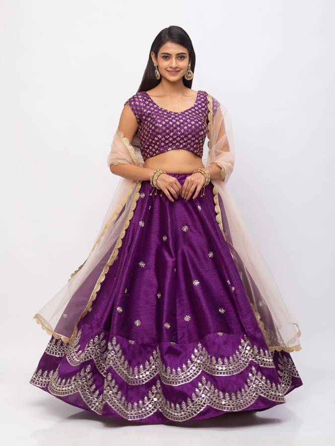 Self Design Semi Stitched Lehenga Choli Price in India