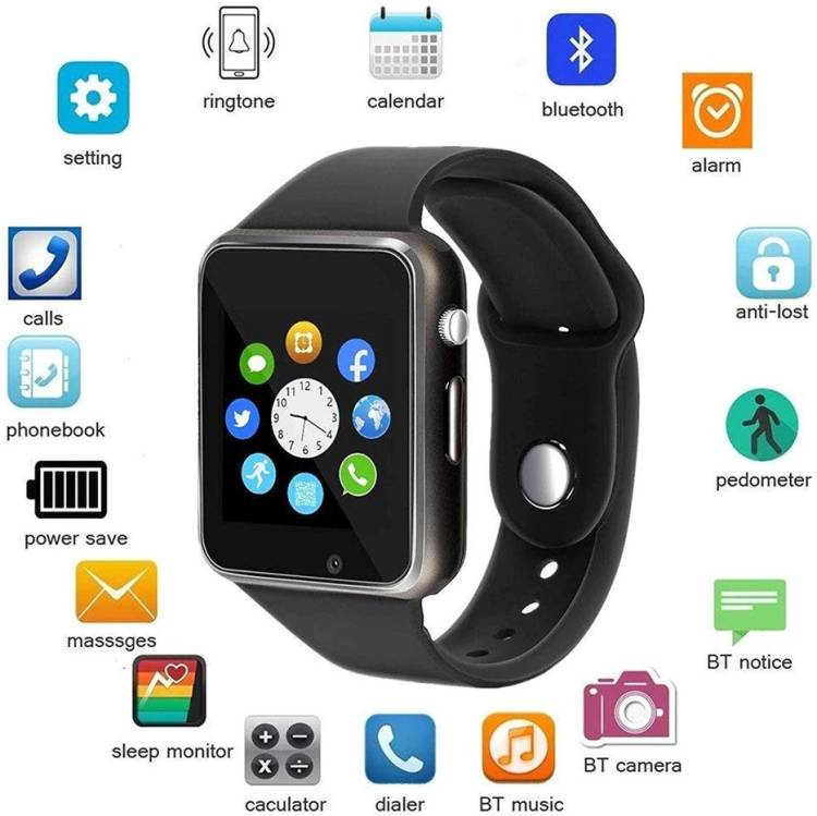 ShopSmart A1 Smart Watch - Support SIM/Memory Card/Camera/Bluetooth/Voice Calling Smartwatch Price in India