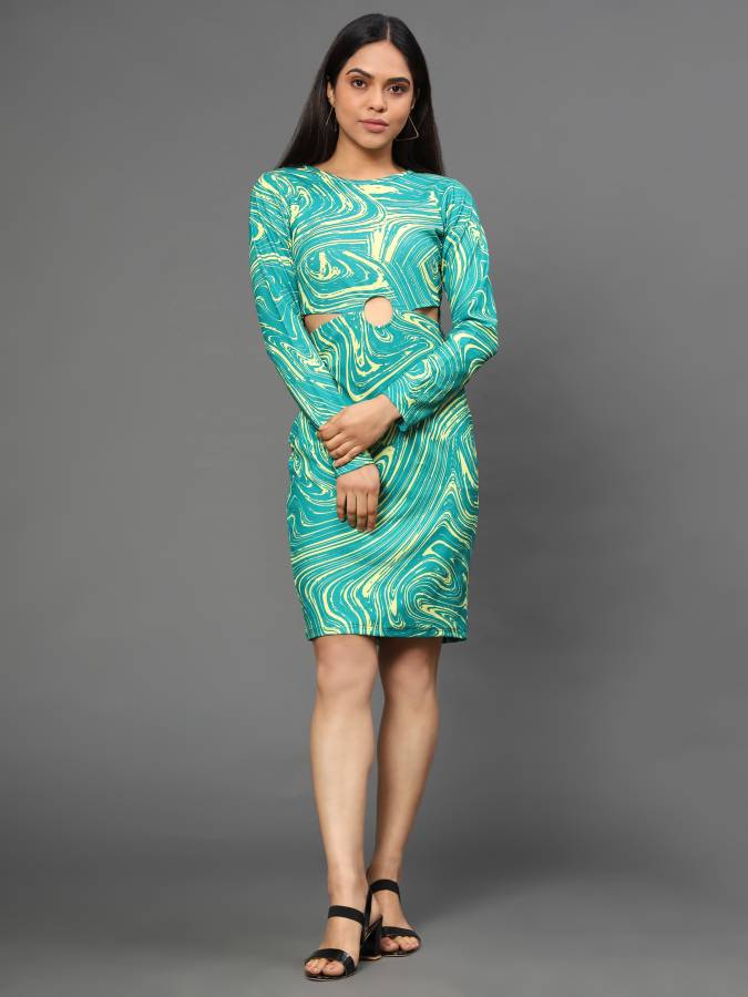 Women Bodycon Green Dress Price in India