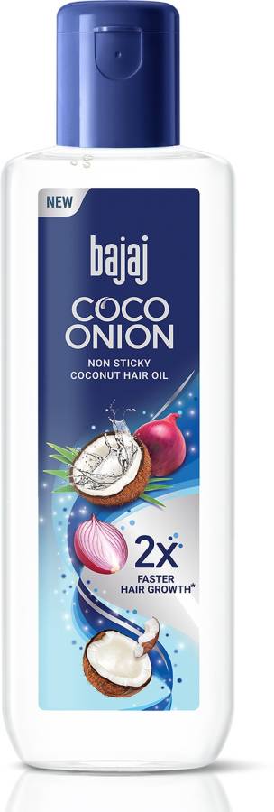 BAJAJ Coco Onion Hair Oil- Non Sticky hair oil for 2X Faster Hair Growth Hair Oil Price in India