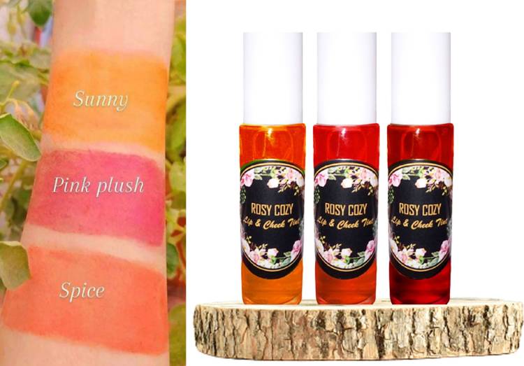 ROZY COZYYY Lip & Cheek Tint-Red|Pink|Orange|Moisturize Lip & Cheek|100% Natural Ingredients Lip Stain Price in India