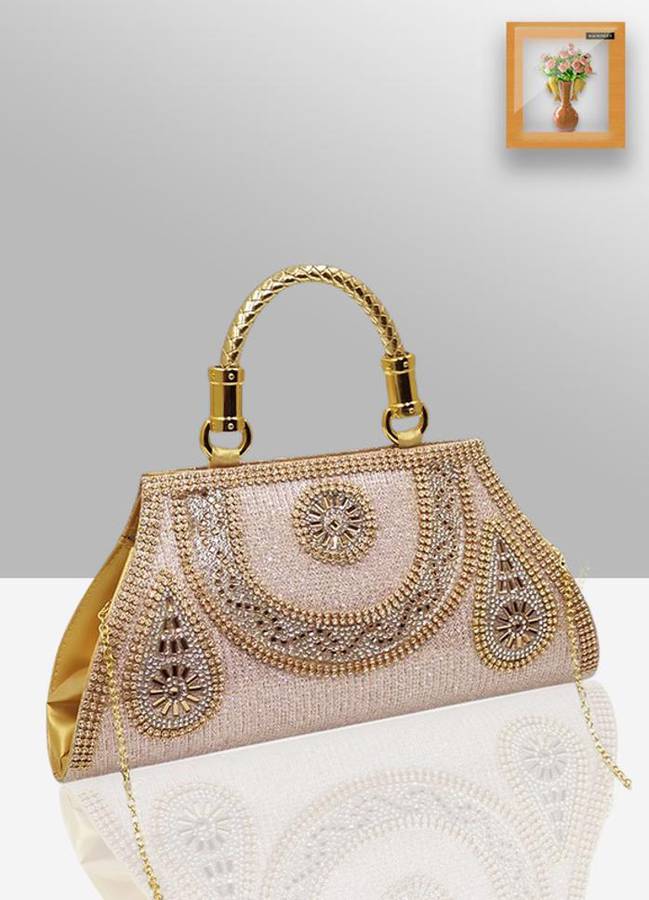 Casual Gold  Clutch Price in India