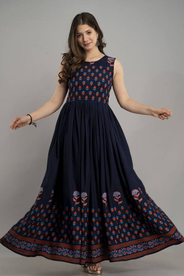 Women Gown Blue Dress Price in India