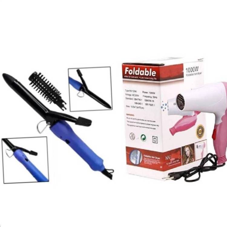 SRMUKADDAM Hair dryer NV-1290 & 16B Hair Curler Personal Care Appliance Combo OF 2 Hair Dryer Price in India