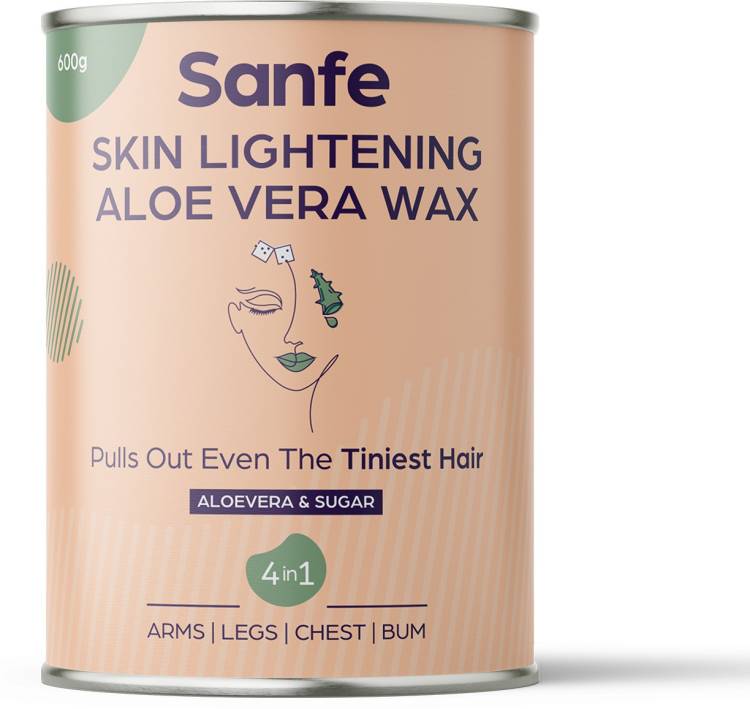 Sanfe Lightening Aloe Vera Wax | For smooth & irritation-free skin | With Aloe Vera Wax Price in India