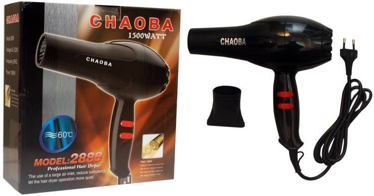 Choaba hot and cold hair dryer (Model-2888) 1500W Black Hair Dryer Price in India