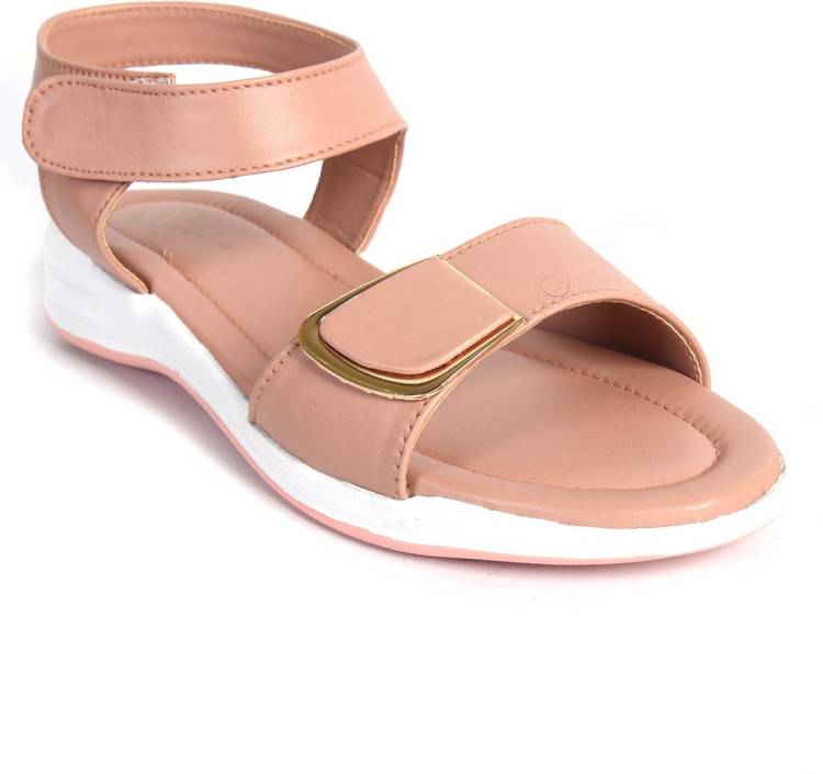 Women Pink Flats Sandal Price in India