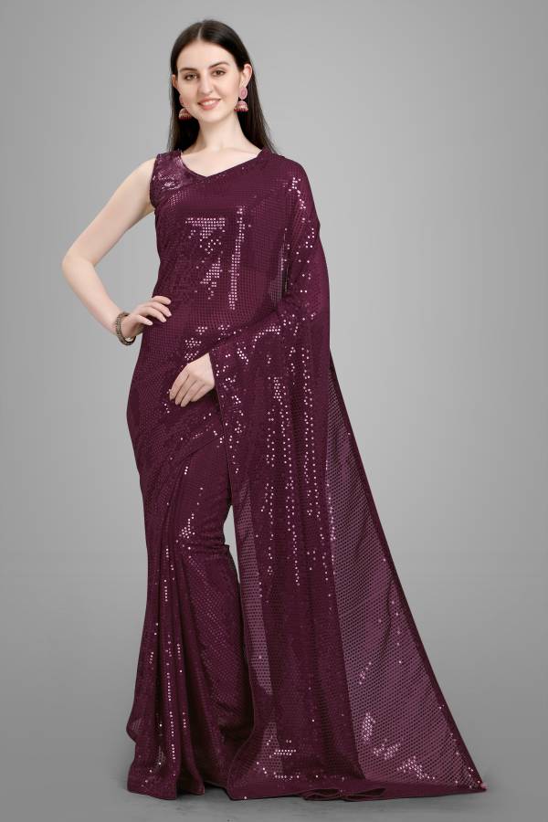 Embellished Daily Wear Georgette Saree Price in India