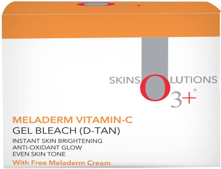 O3+ Meladerm D-Tan Gel Bleach for tan removal skin Whitening and Lightening (96g) Scrub Price in India