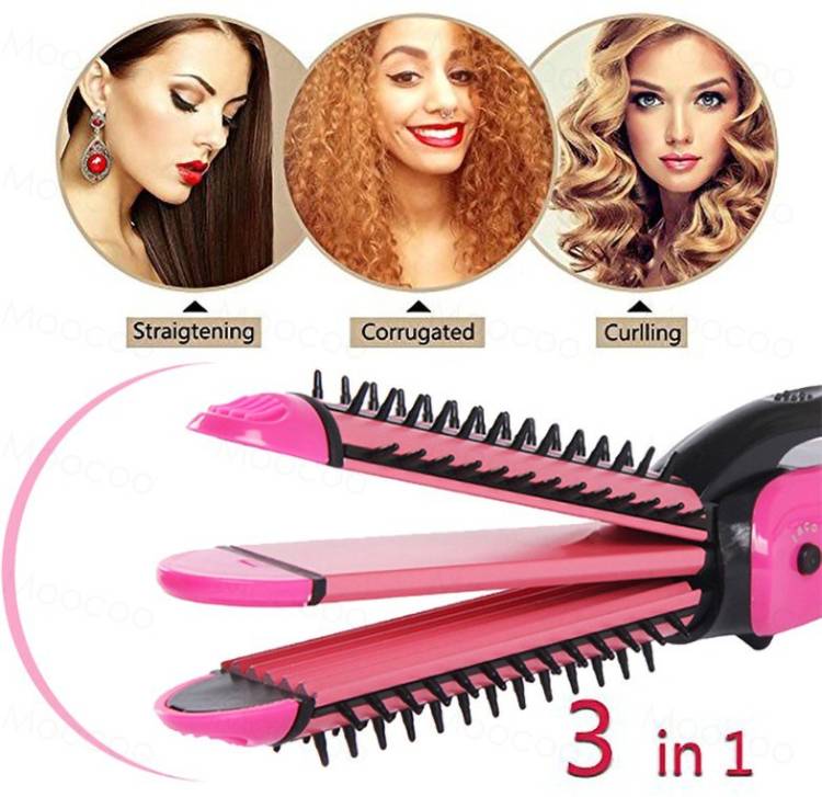 Syntus Nhc -8890 Ceramic Professional 3 in 1 Hair Crimper Curler and Straightener Nhc -8890 Ceramic Professional 3 in 1 Hair Crimper Curler and Straightener Hair Straightener Price in India