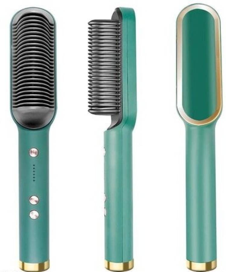 Larder HQT-909B Hair Straightening Comb for Women & Men Hair, Multicolor Hair Straightener Brush Price in India