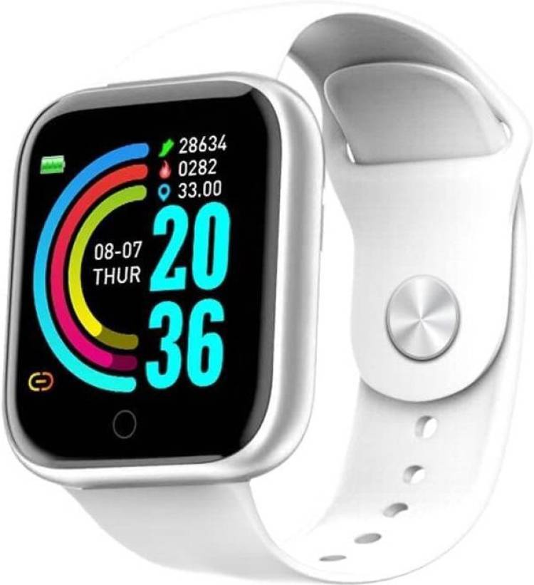 WILES Smart Watch for Boys Y68 Bluetooth CallingTouchscreen Watch white 06 Smartwatch Price in India