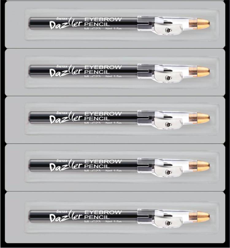 Eyetex Dazller Eyebrow Pencil - Pack of 5 Price in India