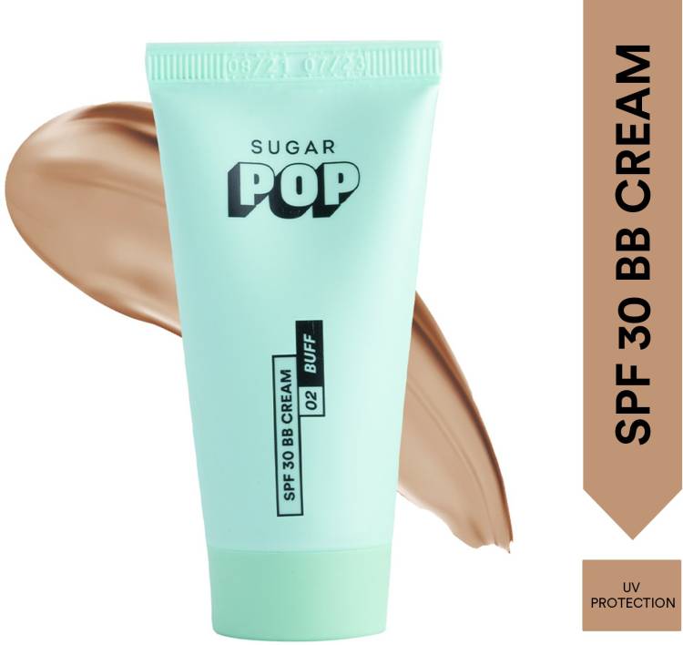 SUGAR POP BB Cream with SPF 30+ - 02 Buff (For Medium to Dusky Skintones) Foundation Price in India