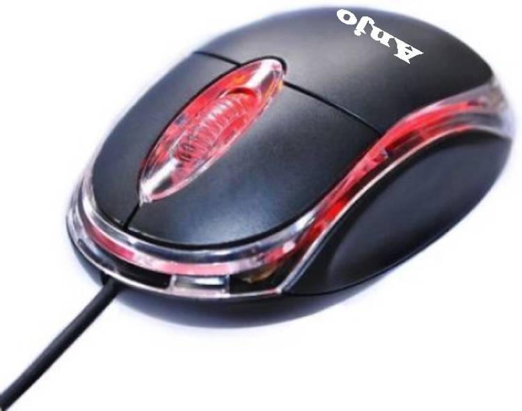 ANJO Wired Mouse with LED Lights, Optical LED Sensor Tracking, Plug N Play, Clickable Scroll wheel, High Resolution 2000 Dpi technology for Laptop/Desktop/PC/ Mac/Notebook/Tablet/Mobile (Black) Wired Optical  Gaming Mouse