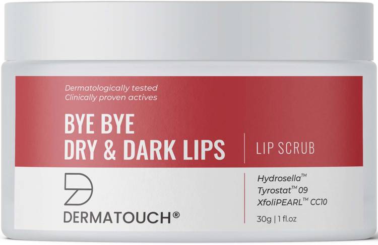 Dermatouch Bye Bye Dry & Dark Lips Scrub | Brightening lips for women and men Scrub Price in India