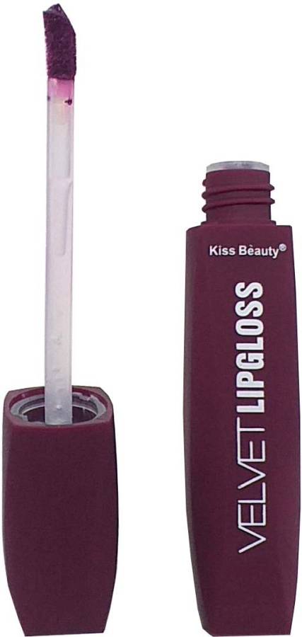 Kiss Beauty Velvet Liquid Lipstick Lipgloss Deep Purple AS12 Price in India