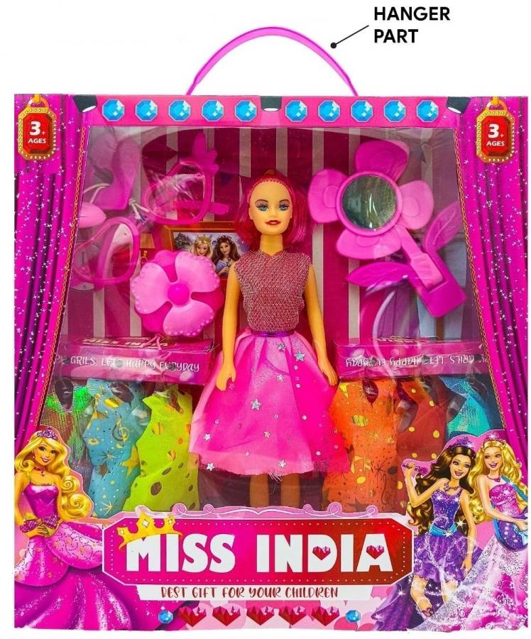 ODDEVEN Big Size Miss India Doll Play Set