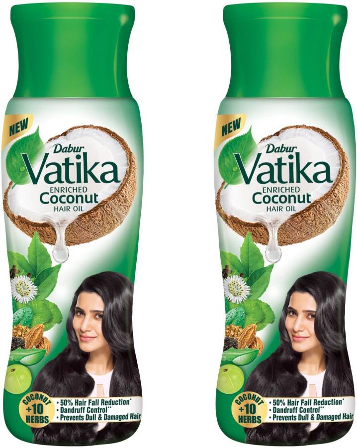 Dabur Vatika Enriched Coconut -10+ Herbs Hair Oil Price in India