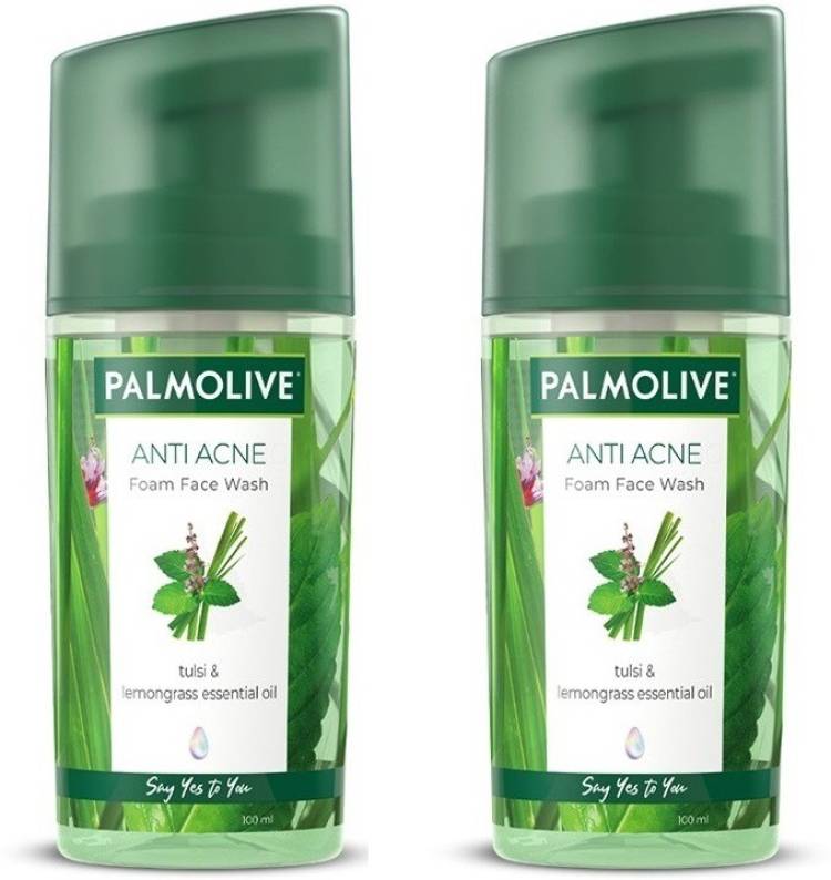 PALMOLIVE Anti Acne Purifying Foam Facewash, 100ml x 2 (200ml) (Pack of 2) Face Wash Price in India