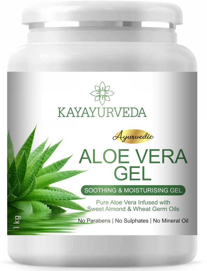 KAYAYURVEDA 100% Pure Aloe Vera Gel - Repairing & Soothing for Face, Body & Hair Care Price in India