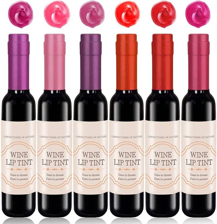 VBA 6 Colors Wine Lip Tint Set Mini LipStick s Wine Bottle Cover Liquid Lipstick Price in India