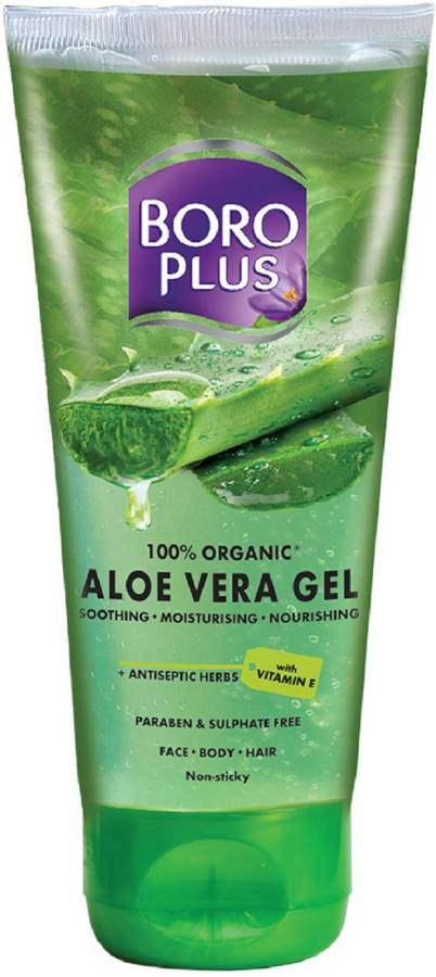 BOROPLUS Aloe Vera Gel - 100% Organic | Non Sticky Gel for Skin & Hair. Price in India