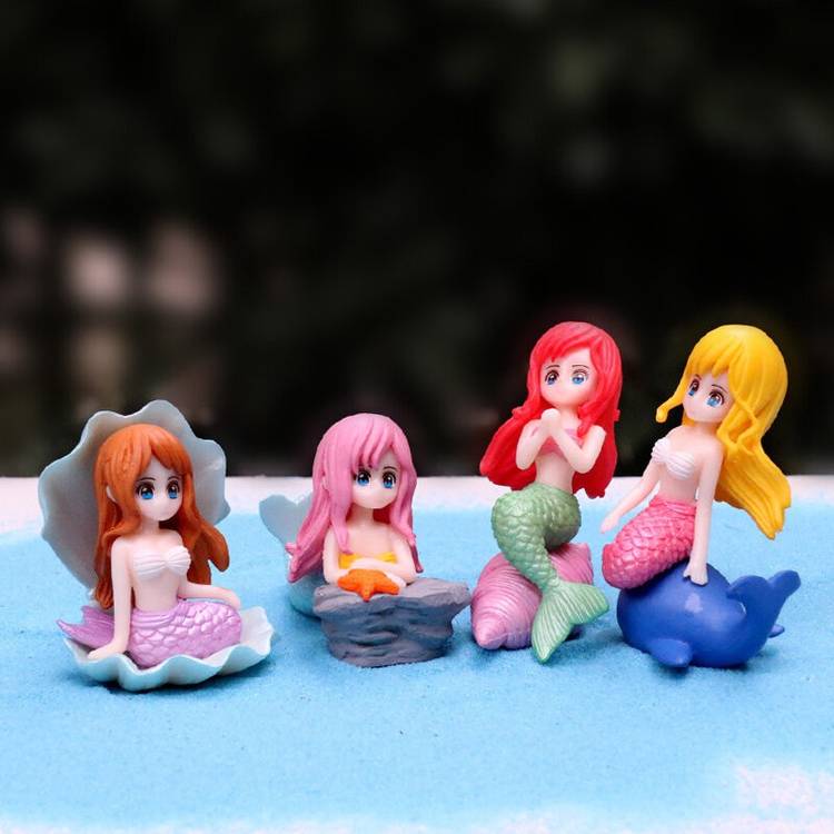 Chocozone Set of 4 Garden Decor Home Decor Miniature Set Toys for Girls (Sea Shell)